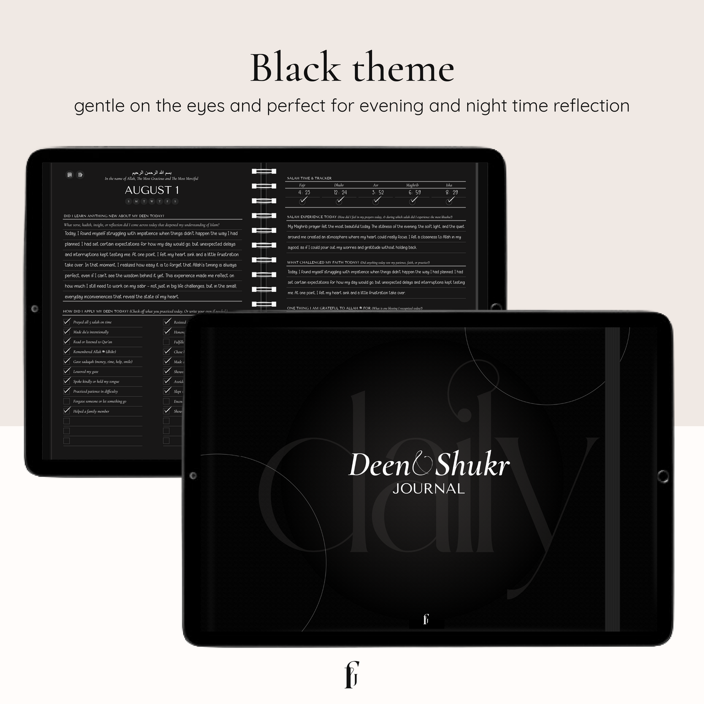 Daily Deen and Shukr Journal